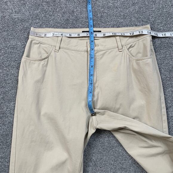 Lafayette 148 NY Pants Womens 2 Khaki Cotton Blend Stretch Straight Zip Fly - Picture 4 of 11